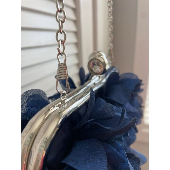 Jambahala Purse Evening Small Floral Clutch Bag With Detachable Chain Blue - Picture 3 of 8